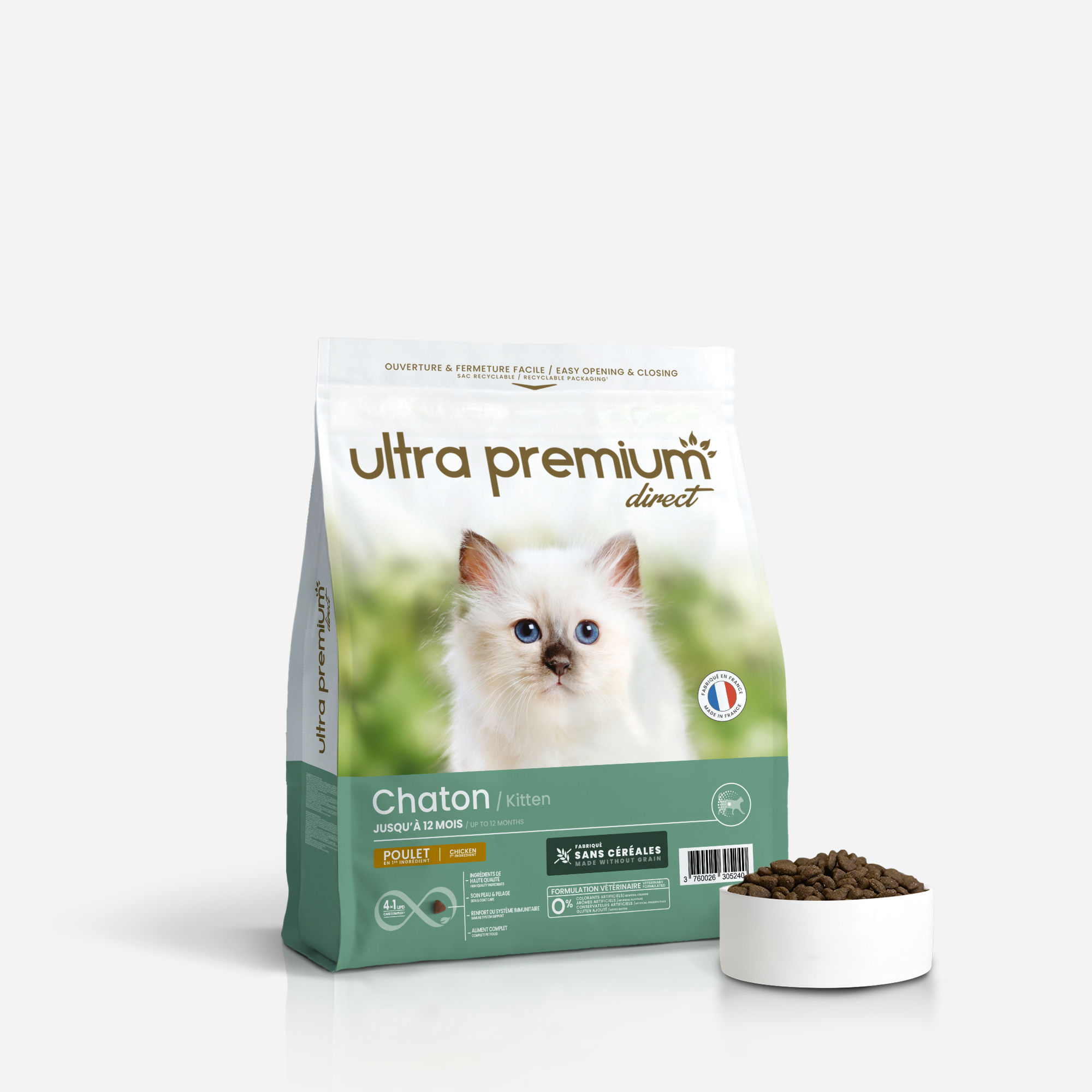 Ultra Premium Direct Croquettes Sans Céréales Chaton