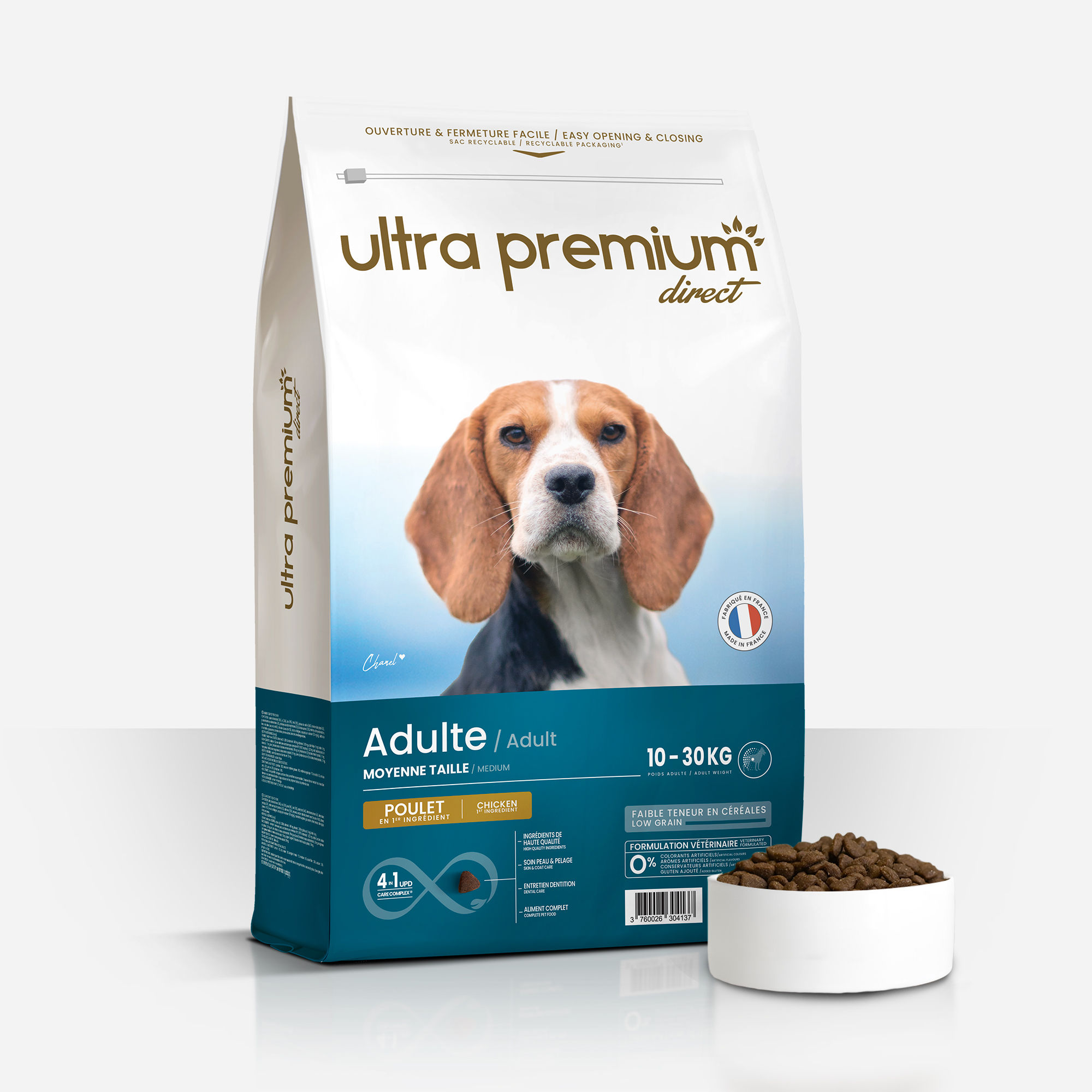 Ultra Premium Direct Croquettes Super Premium Chien de Taille Moyenne